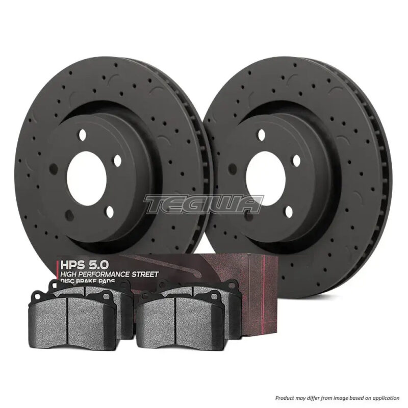 HAWK Performance Brake Kit - HPS 5.0 Pads With Talon Slotted & Drilled Discs Rear BMW E36 M3 92-99
