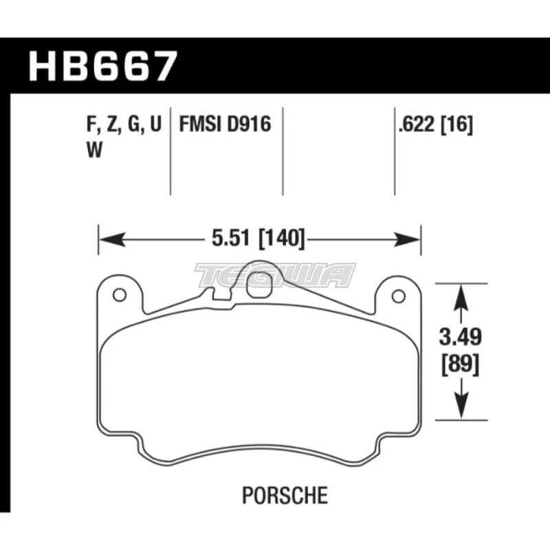HAWK Performance DTC-30 Motorsports Brake Pads Front - HB667W.622 - Image 2