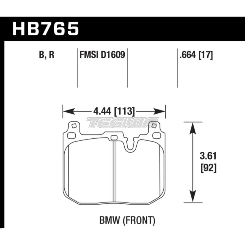 HAWK Performance DTC-30 Motorsports Brake Pads Front - HB765W.664 - Image 2