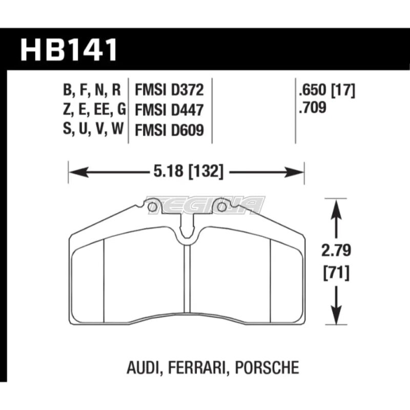 HAWK Performance DTC-50 Motorsports Brake Pads Front - HB141V.650 - Image 2