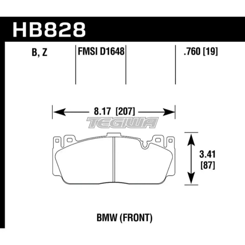 HAWK Performance DTC-60 Motorsports Brake Pads Front BMW F80 F82 F83 M3 M4 14-20 (Ceramic Discs)
