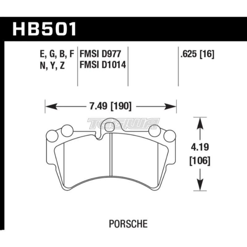 HAWK Performance DTC-60 Motorsports Brake Pads Front - HB501G.625 - Image 2