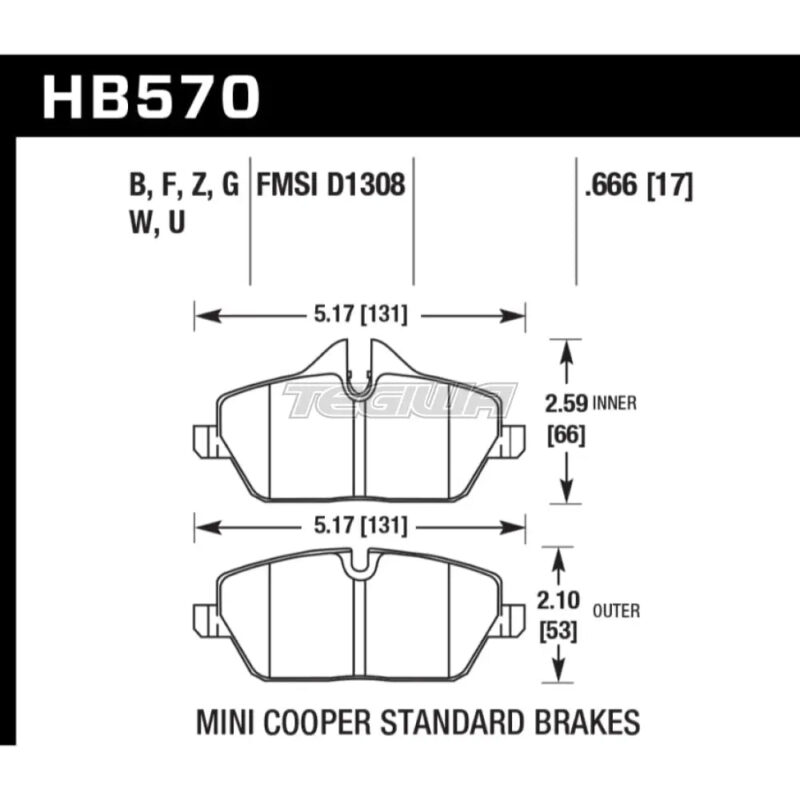 HAWK Performance DTC-60 Motorsports Brake Pads Front - HB570G.666 - Image 2