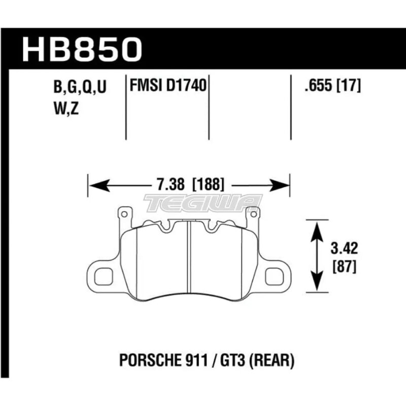 HAWK Performance DTC-60 Motorsports Brake Pads Rear - HB850G.655 - Image 2