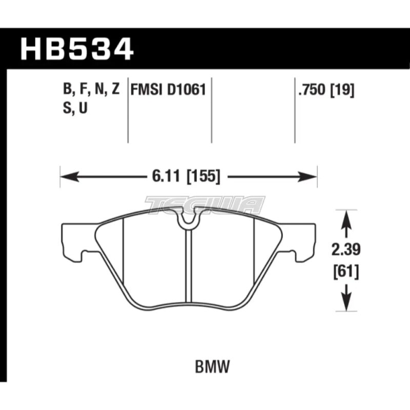 HAWK Performance DTC-70 Motorsports Brake Pads Front - HB534U.750 - Image 2