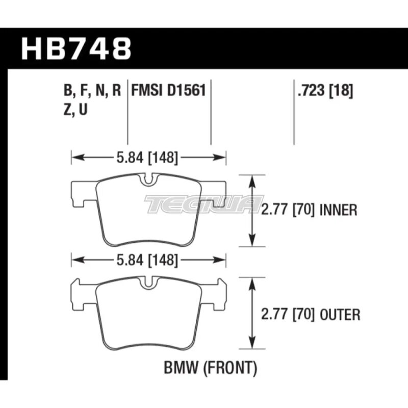 HAWK Performance DTC-80 Motorsports Brake Pads Front - HB748Q.723 - Image 2