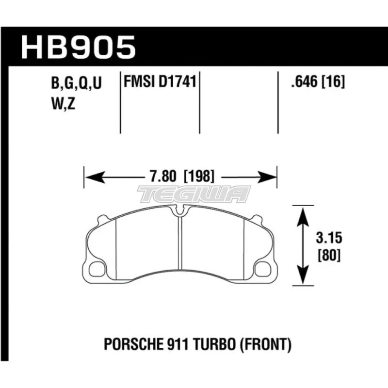 HAWK Performance DTC-80 Motorsports Brake Pads Front - HB905Q.646 - Image 2