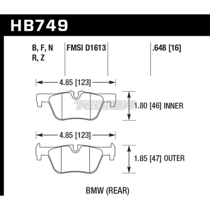 HAWK Performance DTC-80 Motorsports Brake Pads Rear - HB749Q.648 - Image 2
