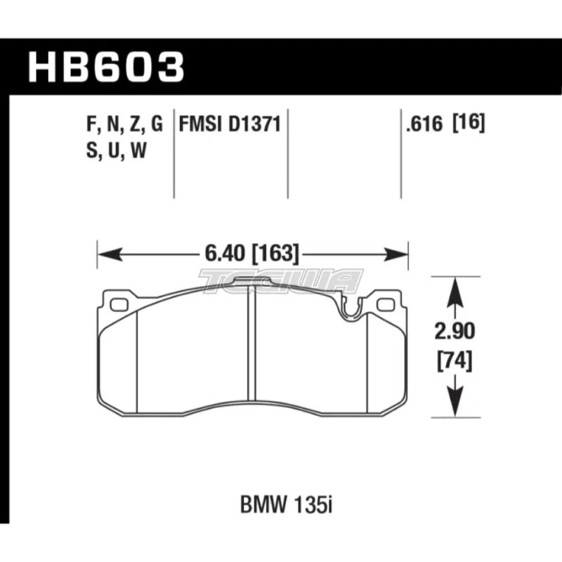HAWK Performance ER-1 Motorsports Brake Pads Front - HB603D.616 - Image 2