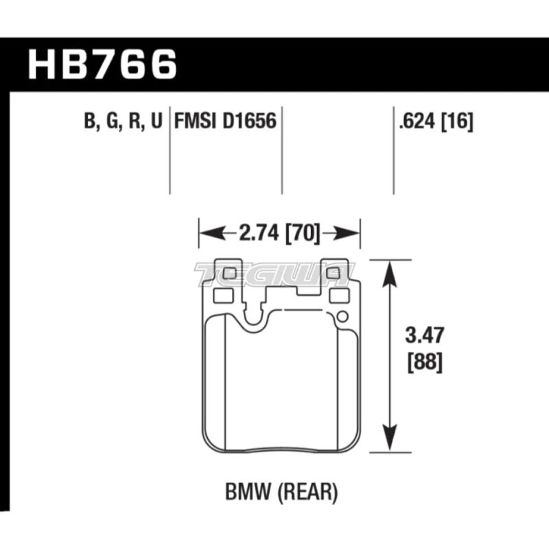 HAWK Performance ER-1 Motorsports Brake Pads Rear - HB766D.624 - Image 2