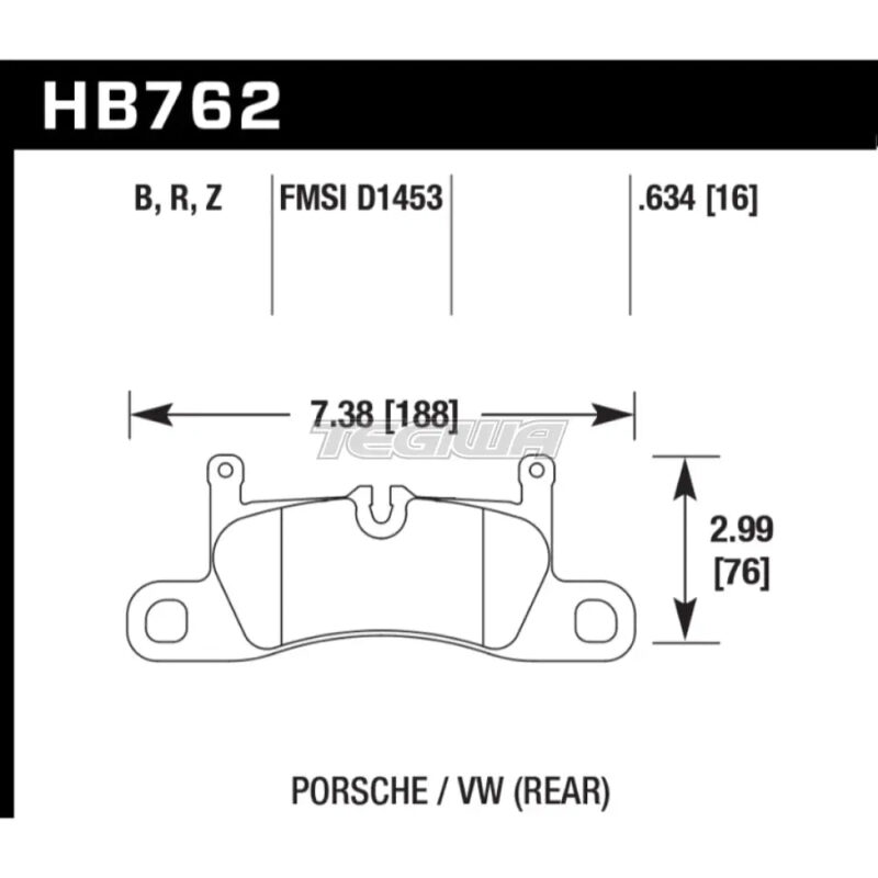 HAWK Performance HP Plus Road and Track Brake Pads Rear - HB762N.634 - Image 2