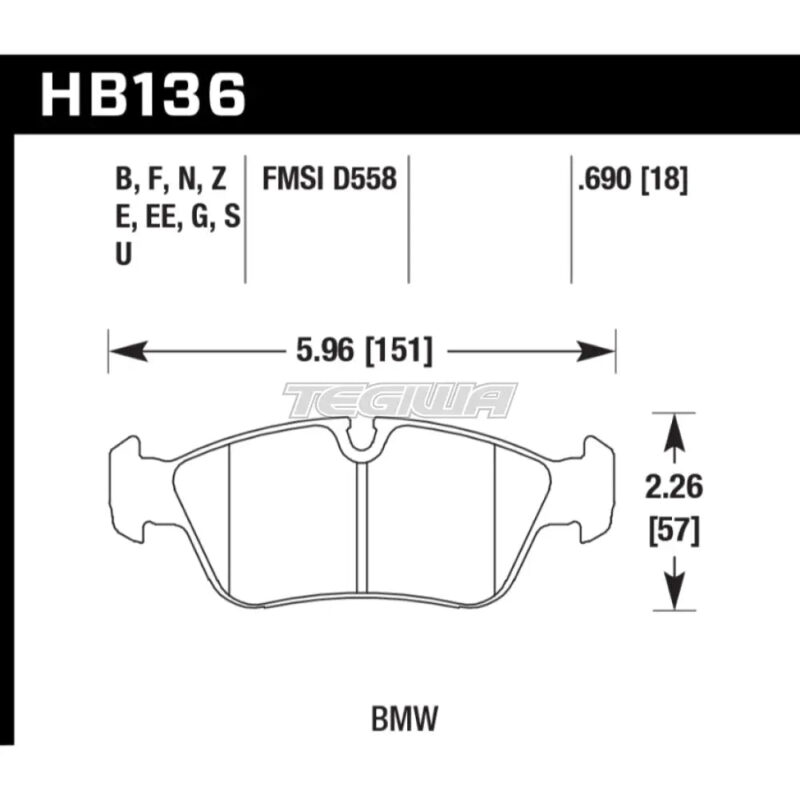 HAWK Performance HPS 5.0 High Performance Street Brake Pads Front - HB136B.690 - Image 2