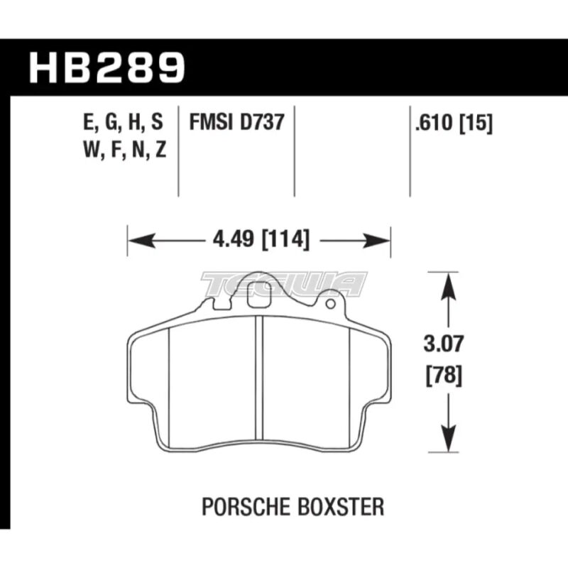 HAWK Performance HPS 5.0 High Performance Street Brake Pads Front - HB289B.610 - Image 2