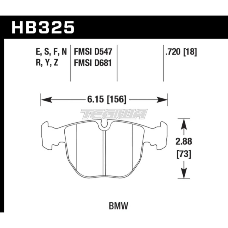 HAWK Performance HPS 5.0 High Performance Street Brake Pads Front - HB325B.720 - Image 2