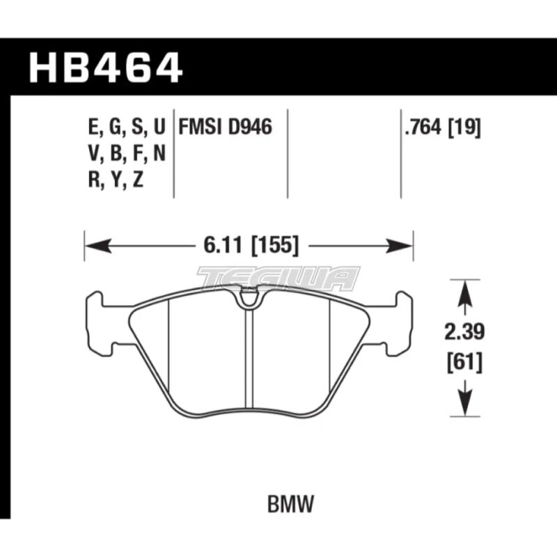 HAWK Performance HPS 5.0 High Performance Street Brake Pads Front - HB464B.764 - Image 2