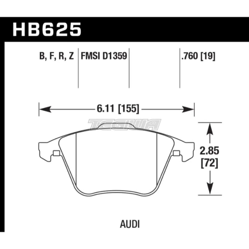 HAWK Performance HPS 5.0 High Performance Street Brake Pads Front - HB625B.760 - Image 2