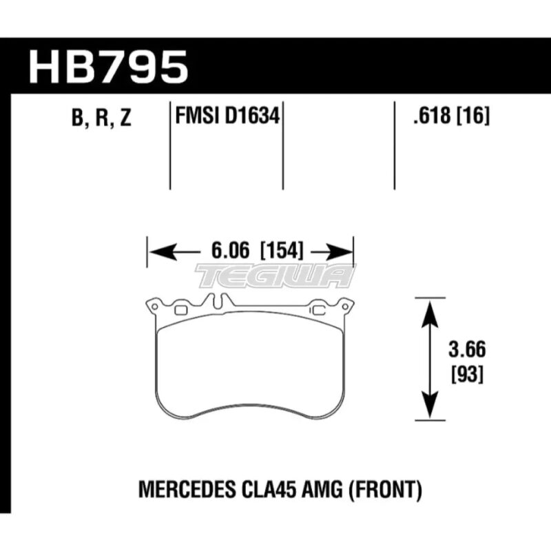 HAWK Performance HPS 5.0 High Performance Street Brake Pads Front - HB795B.618 - Image 2