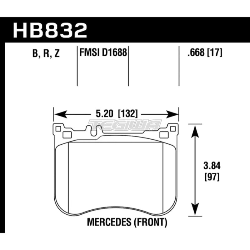 HAWK Performance HPS 5.0 High Performance Street Brake Pads Front - HB832B.668 - Image 2