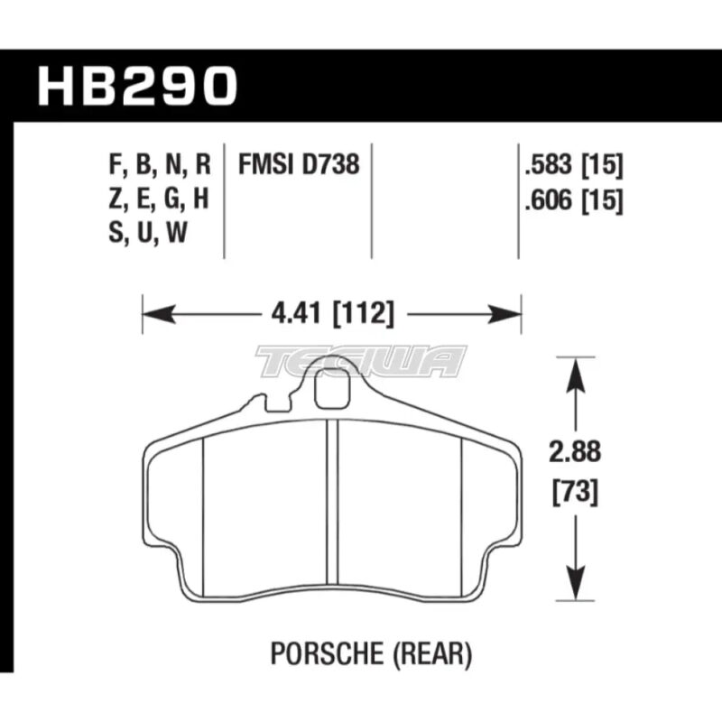 HAWK Performance HPS 5.0 High Performance Street Brake Pads Rear - HB290B.606 - Image 2