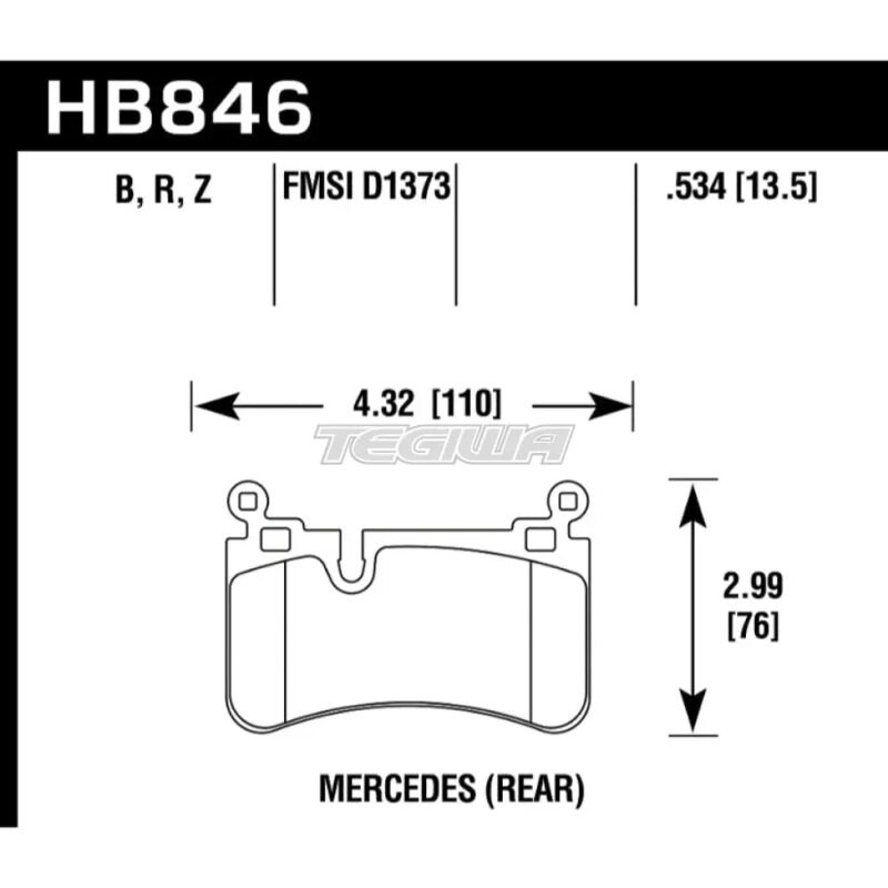 HAWK Performance HPS 5.0 High Performance Street Brake Pads Rear - HB846B.534 - Image 2