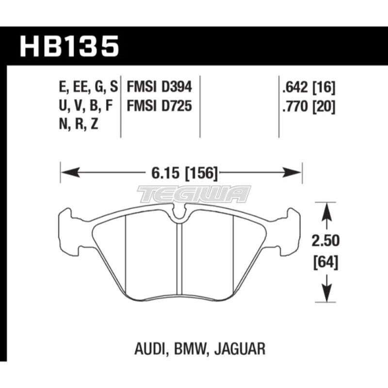 HAWK Performance HPS High Performance Street Brake Pads Front - HB135F.760 - Image 2