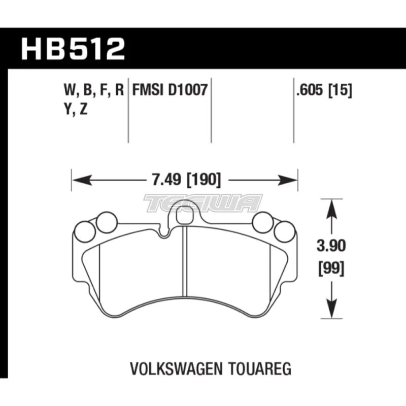 HAWK Performance HPS High Performance Street Brake Pads Front - HB512F.605 - Image 2
