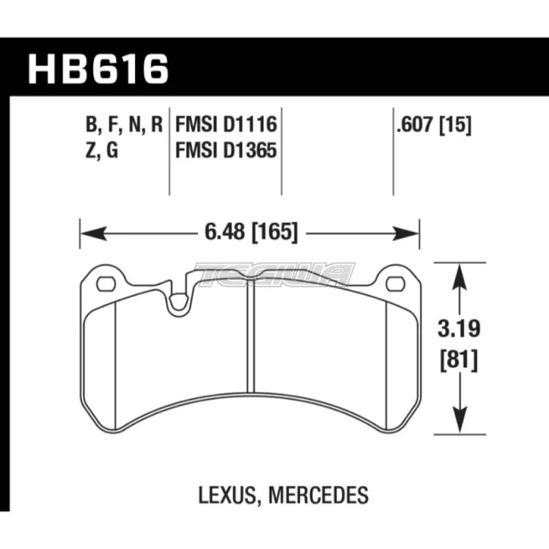 HAWK Performance HPS High Performance Street Brake Pads Front - HB616F.607 - Image 2
