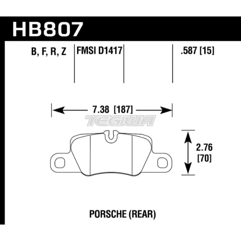 HAWK Performance HPS High Performance Street Brake Pads Rear - HB807F.587 - Image 2