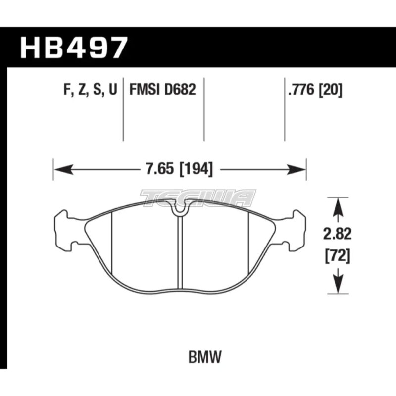 HAWK Performance HT-10 Motorsports Brake Pads Front - HB497S.776 - Image 2