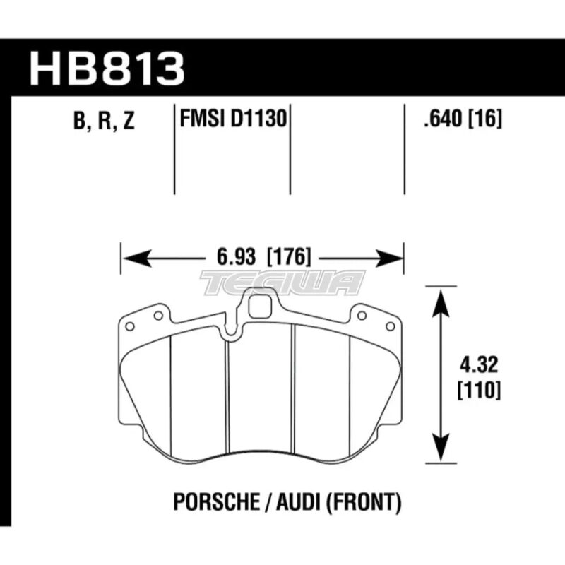 HAWK Performance PC Performance Ceramic Street Brake Pads Front - HB813Z.640 - Image 2