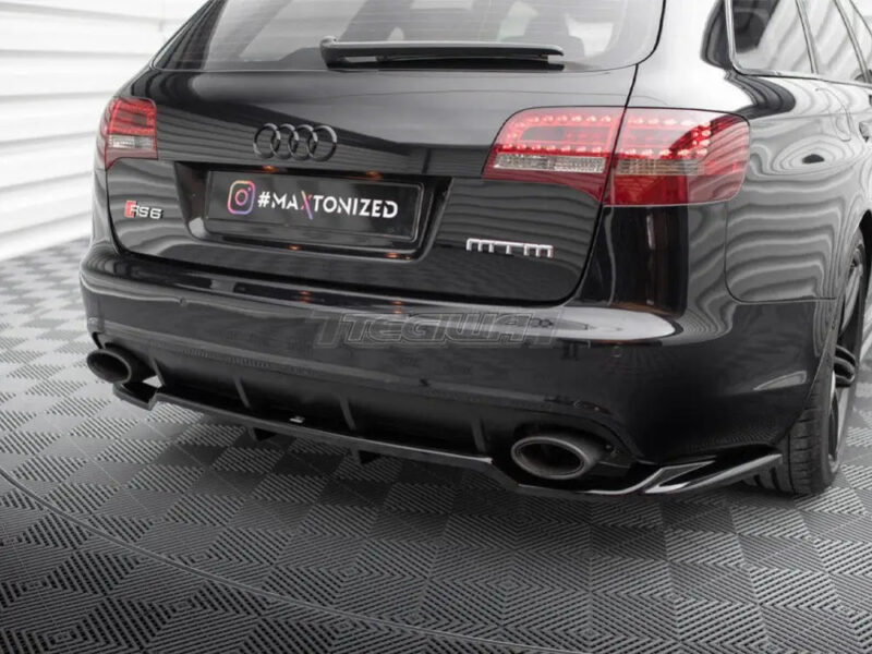 Maxton Design Central Rear Splitter Vertical Bars Audi RS6 Avant C6 - Image 3