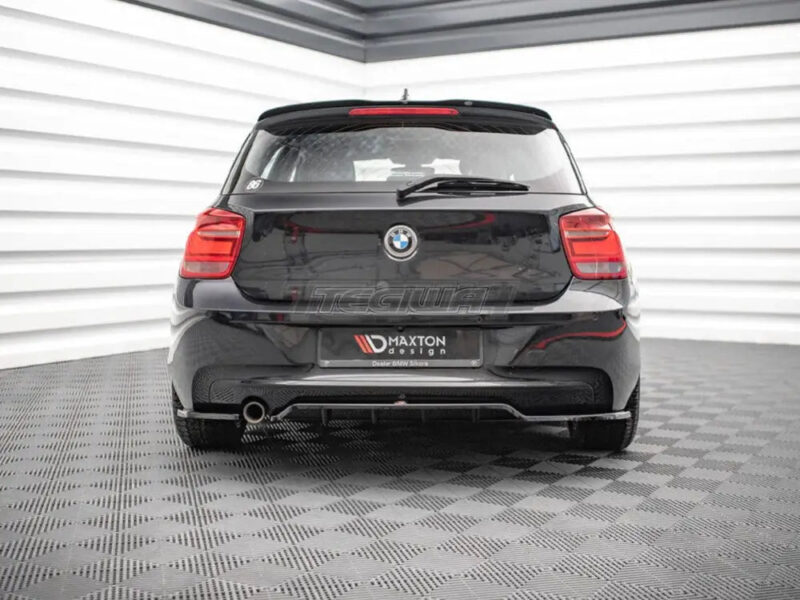 Maxton Design Central Rear Splitter Vertical Bars BMW 1-Series F20 11-15 - Image 3