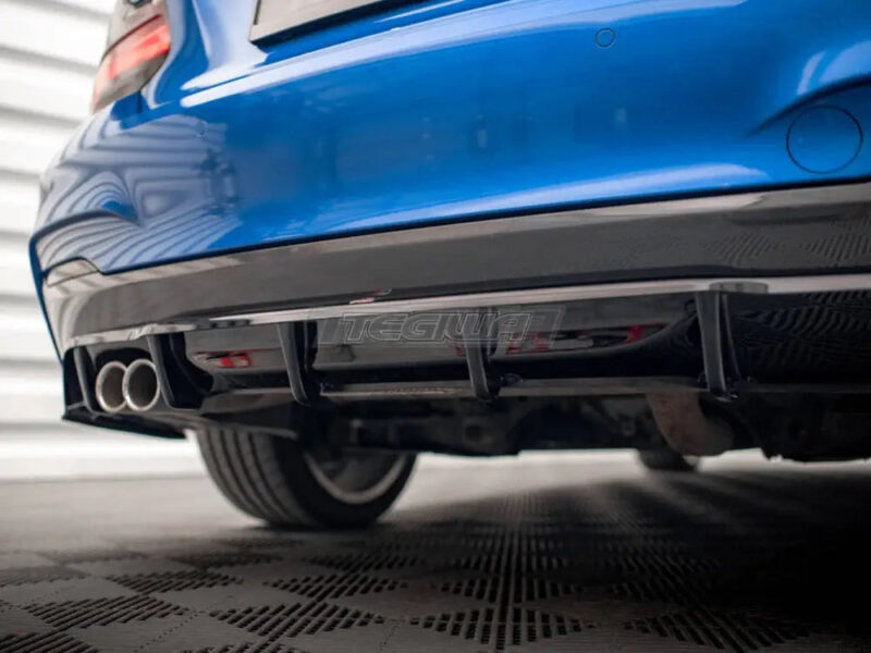 Maxton Design Central Rear Splitter Vertical Bars BMW 2-Series M-Pack F22 - Image 5