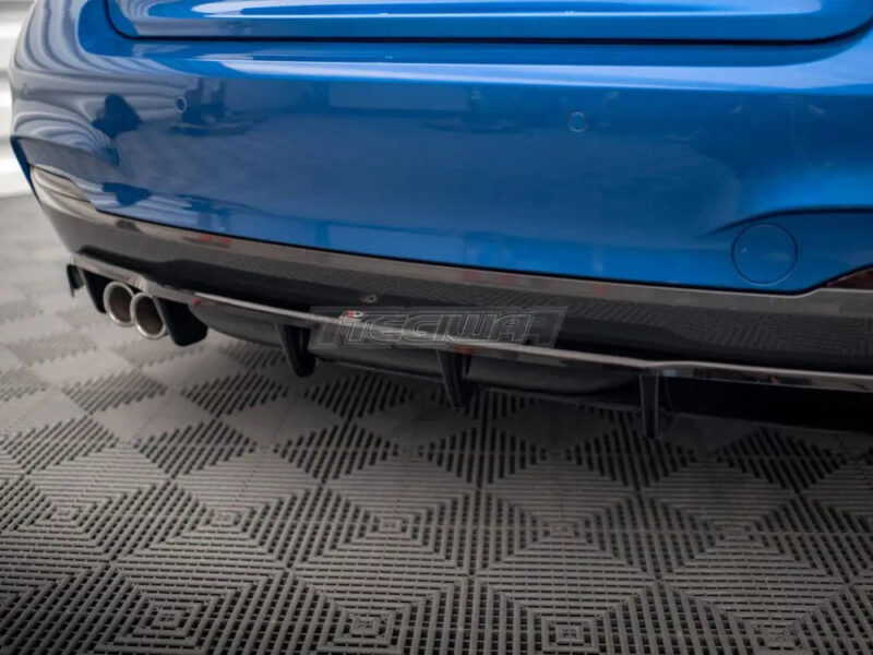 Maxton Design Central Rear Splitter Vertical Bars BMW 2-Series M-Pack F22 - Image 4