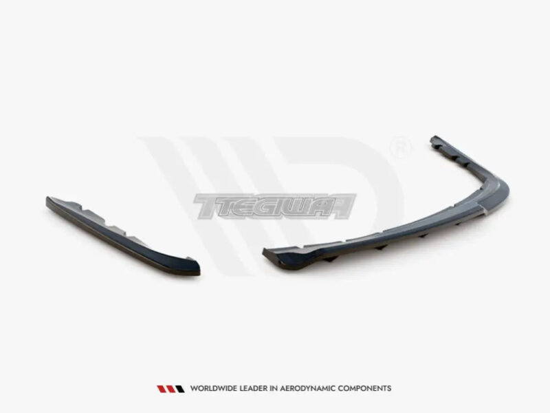 Maxton Design Central Rear Splitter Vertical Bars BMW 3-Series Sedan E90 04-08 - Image 5