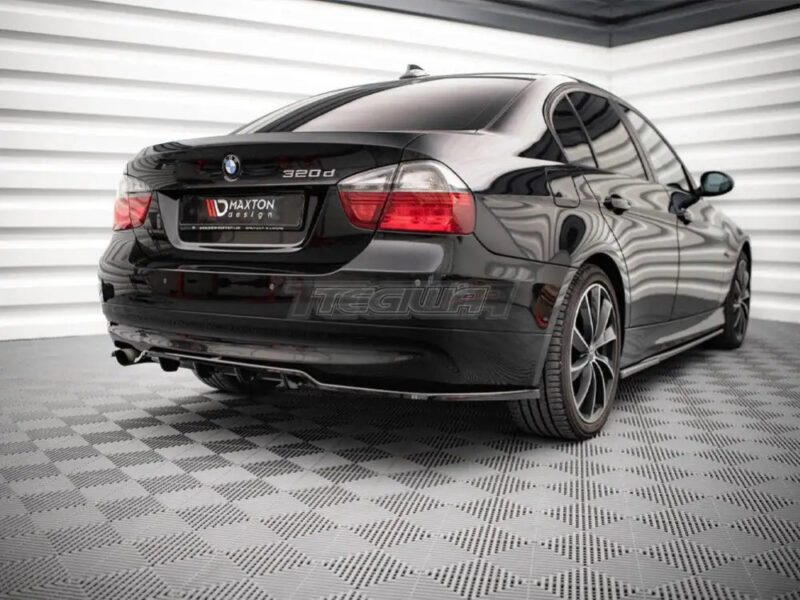 Maxton Design Central Rear Splitter Vertical Bars BMW 3-Series Sedan E90 04-08 - Image 2