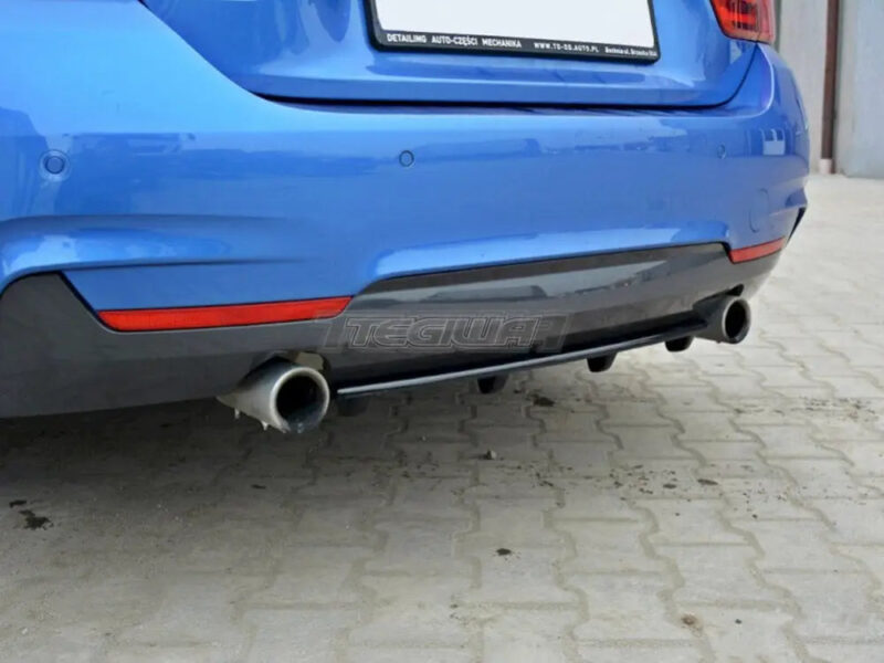 Maxton Design Central Rear Splitter Vertical Bars BMW 4-Series F32 M-sport 13-16 - Image 2