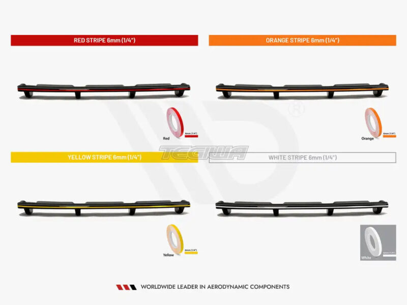 Maxton Design Central Rear Splitter Vertical Bars Mercedes AMG C 43 Sedan W205 Facelift - Image 6