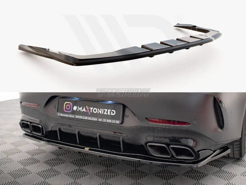 Maxton Design Central Rear Splitter Vertical Bars Mercedes AMG GT 63S 4-door Coupe Aero