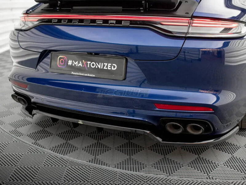 Maxton Design Central Rear Splitter Vertical Bars Porsche Panamera E-Hybrid 971 Facelift - Image 3