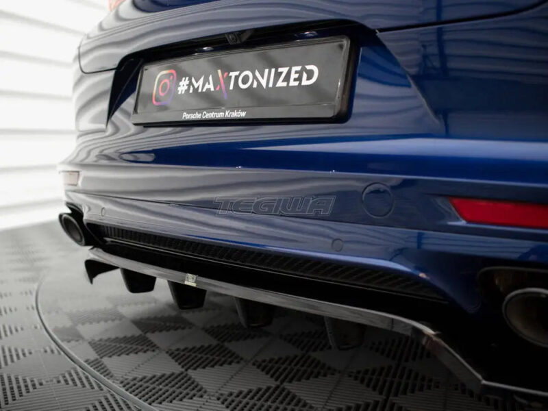 Maxton Design Central Rear Splitter Vertical Bars Porsche Panamera E-Hybrid 971 Facelift - Image 4