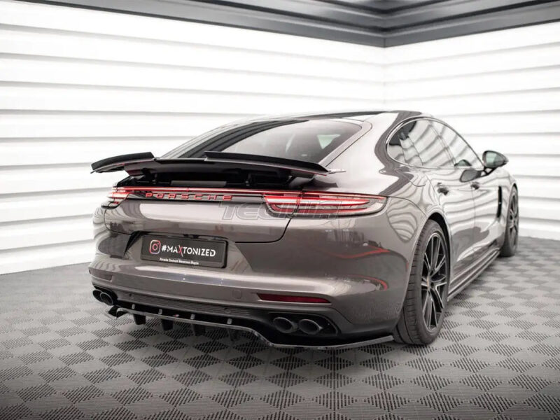 Maxton Design Central Rear Splitter Vertical Bars Porsche Panamera E-Hybrid 971 - Image 2
