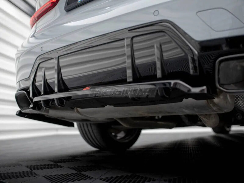 Maxton Design Central Rear Splitter Vertical Bars V.1 BMW 3-Series M340i G20 G21 Facelift - Image 5