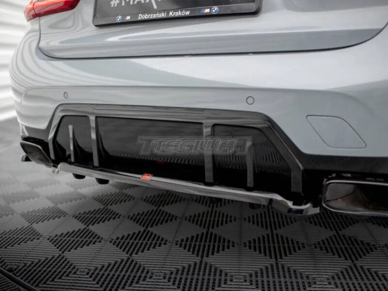 Maxton Design Central Rear Splitter Vertical Bars V.1 BMW 3-Series M340i G20 G21 Facelift - Image 4