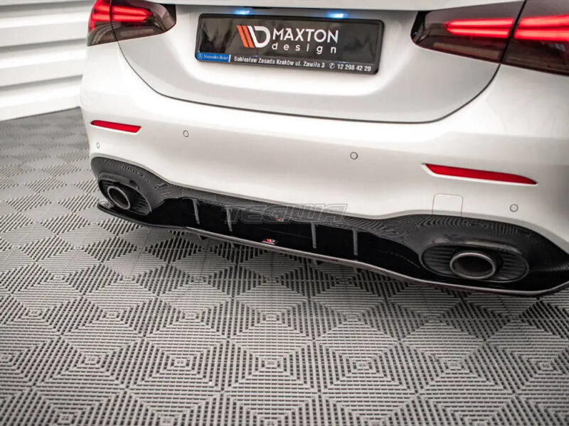 Maxton Design Central Rear Splitter Vertical Bars V.1 Mercedes A35 AMG Sedan V177 2018- - Image 3