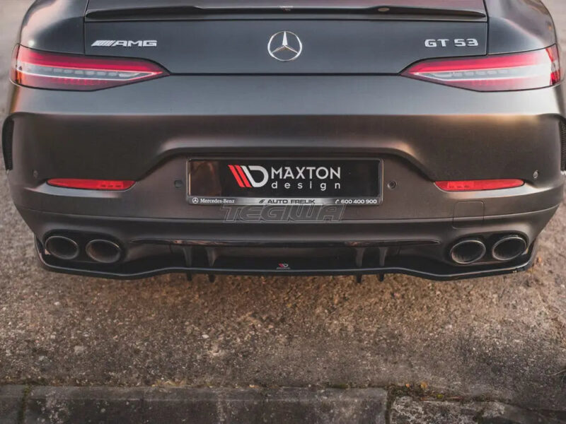 Maxton Design Central Rear Splitter W Vertical Bars Mercedes AMG GT 53 4-door Coupe 2018- - Image 3