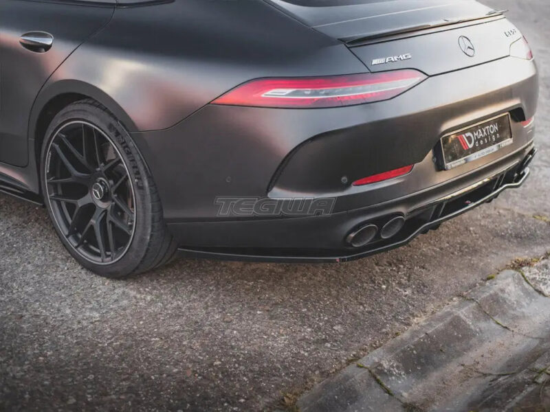 Maxton Design Central Rear Splitter W Vertical Bars Mercedes AMG GT 53 4-door Coupe 2018- - Image 4