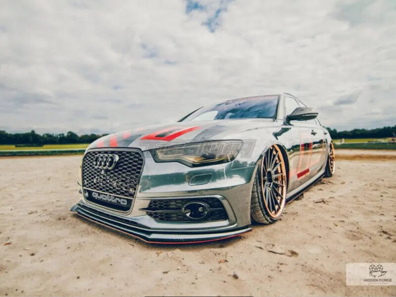 Maxton Design Front Racing Splitter Audi S6 A6 C7 S-line 2 Splitters = 1 SET 01-14 - Image 2