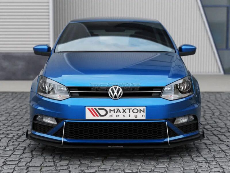 Maxton Design Front Racing Splitter Volkswagen Polo MK5 GTI Facelift With Wings 15-17 - Image 2
