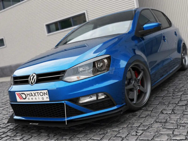 Maxton Design Front Racing Splitter Volkswagen Polo MK5 GTI Facelift With Wings 15-17 - Image 3